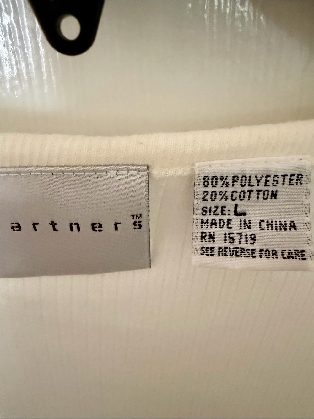 Cream Button-Front Ribbed Cardigan Size Large - Picture 3 of 6